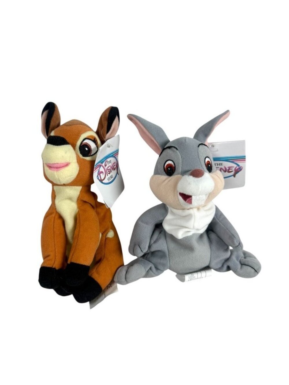 Disney Store Bambi & Thumper Mini Bean Bag Plush Lot Of 2 NEW